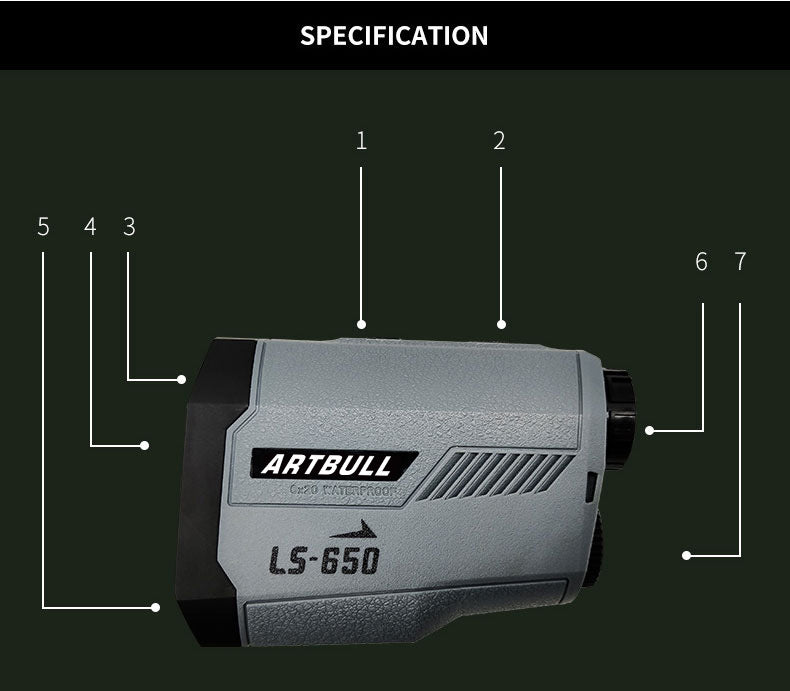 Outdoor Laser Rangefinder Telescope 650m Height Measurement