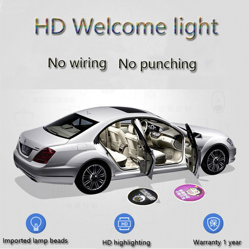 Wireless Car Door Welcome Light LED Laser Projector B