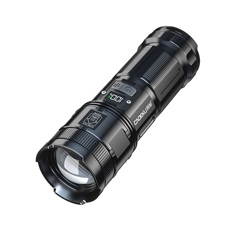 White Laser Flashlight Outdoor Super Bright USB Charging Zoom P90