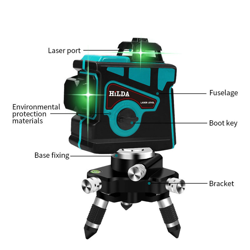 12 Line Laser Level Green Light Infrared