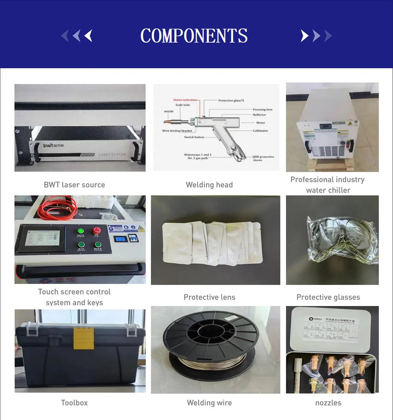 3000W 3 in 1 handheld Laser welding machine for Metal 220V with Auto Wire Feeder for Carbon Stainless Steel Aluminum Titanium Welding, rust cleaning and cutting precisely and quickly saving energy 80-90%