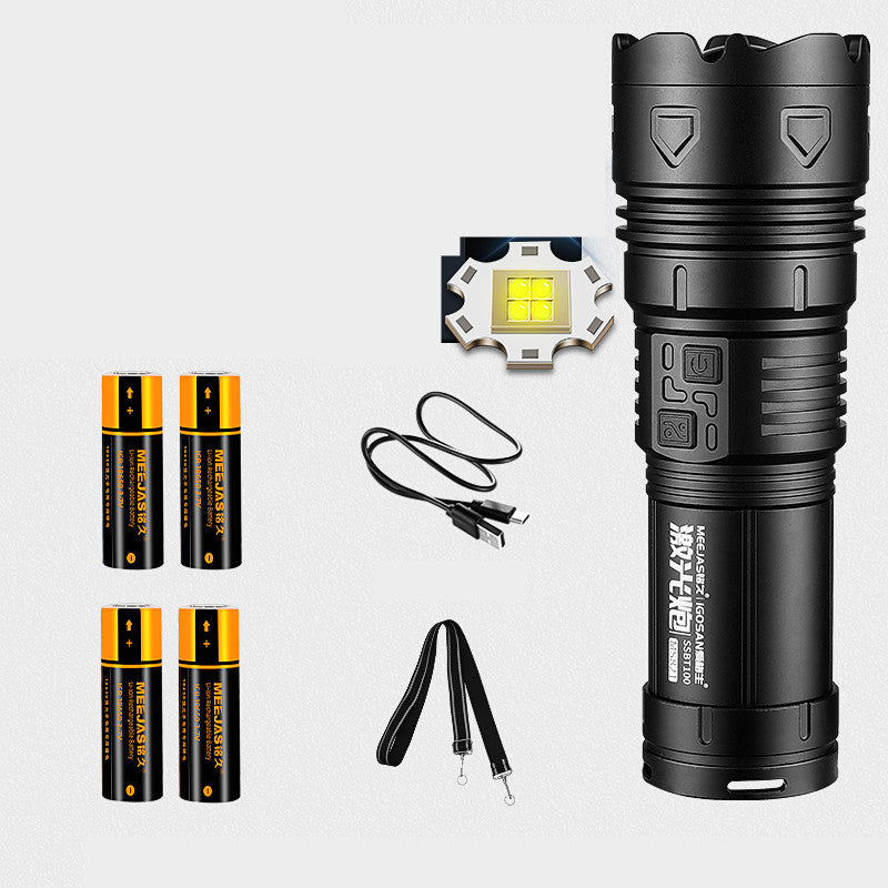 Strong Light Flashlight Charging Outdoor Remote Multi-function Laser Xenon