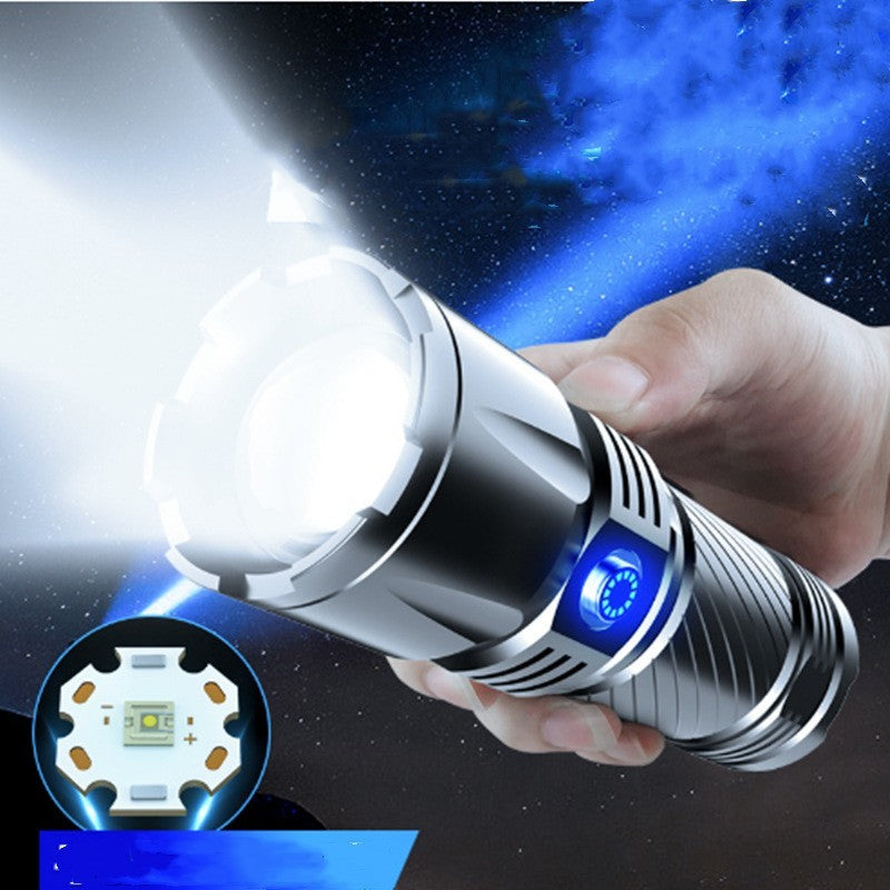 Aluminum Alloy White Laser Strong Light Flashlight Charging  Bright Long Distance