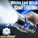 Aluminum Alloy White Laser Strong Light Flashlight Charging  Bright Long Distance