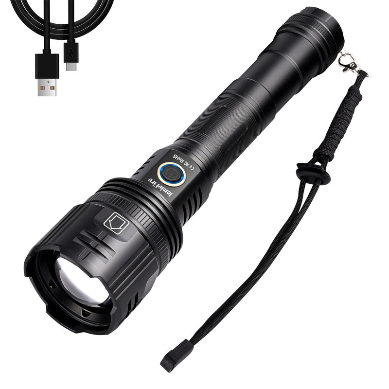 White Laser Spotlight Cave Exploration Adjustable Focal Length Flashlight